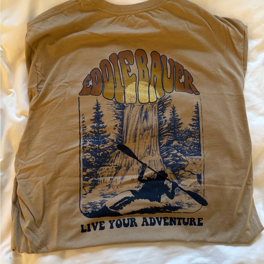 Eddie Bauer Tan Graphic T-Shirt